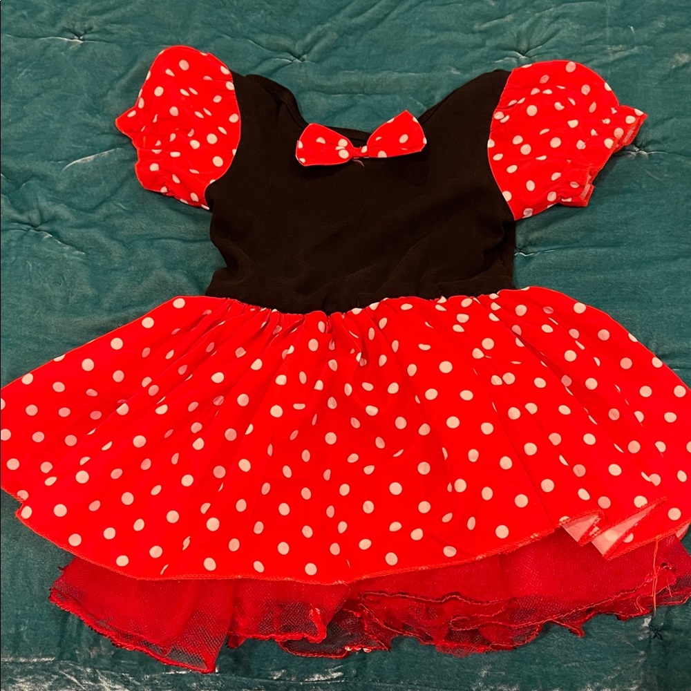 Polka Dot Red and Black Kids Minnie Mouse Costume